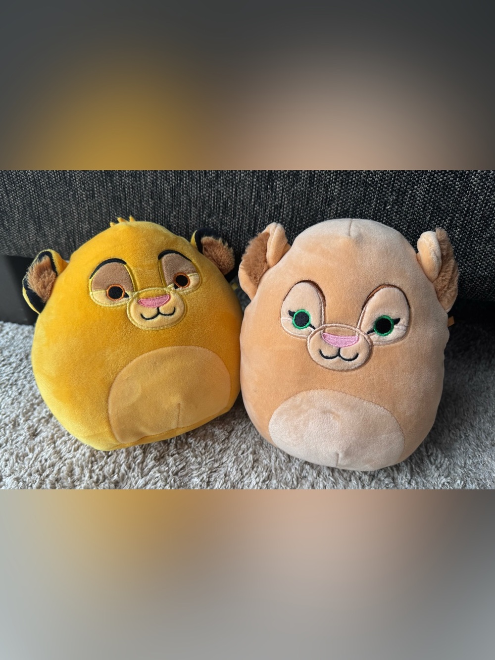 Disney Squishmallows Simba & Nala Plush Bundle 7” Lion King